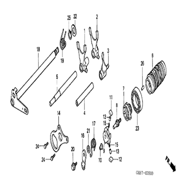 Fork center gearshift 24231-GBF-B40, Honda